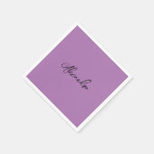 Minimalistische Schlichte Kalligrafie Eigenname La Serviette (Ecke)