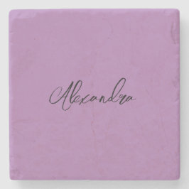 Minimalistische Schlichte Kalligrafie Eigenname La Steinuntersetzer