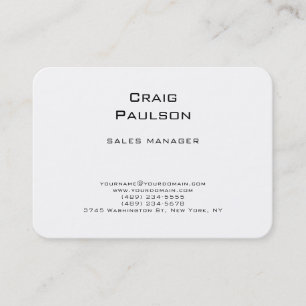 Minimalistische Schlichte Klassik Schwarz & Weiß Visitenkarte