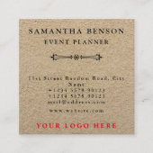 Minimalistische, schlichte Kraft Your Logo Quadratische Visitenkarte (Vorderseite)