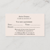 Minimalistische, schlichte Logo-Folie Terminkarte (Rückseite)