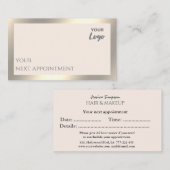 Minimalistische, schlichte Logo-Folie Terminkarte (Vorne/Hinten)