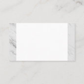 Minimalistische Schlichte Marmorverkleidung Visitenkarte (Rückseite)