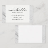 Minimalistische Schlichte Marmorverkleidung Visitenkarte (Vorne/Hinten)