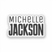 Minimalistische Schlichte Meldung Aufkleber (Vorderseite)