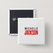 Minimalistische Schlichte Meldung Button (Vorne & Hinten)