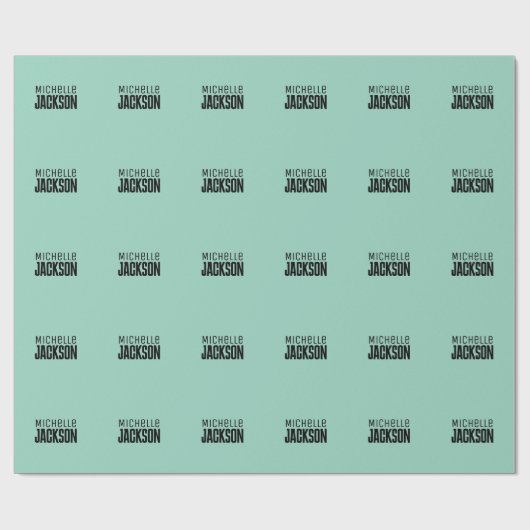 Minimalistische Schlichte Meldung Geschenkpapier (Flach)