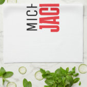 Minimalistische Schlichte Meldung Geschirrtuch (Gefaltet)