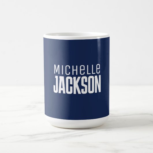 Minimalistische Schlichte Meldung Kaffeetasse (Mittel)