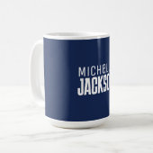 Minimalistische Schlichte Meldung Kaffeetasse (Vorderseite Links)