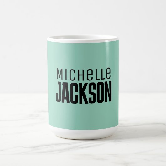 Minimalistische Schlichte Meldung Kaffeetasse (Mittel)
