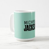 Minimalistische Schlichte Meldung Kaffeetasse (Vorderseite Links)