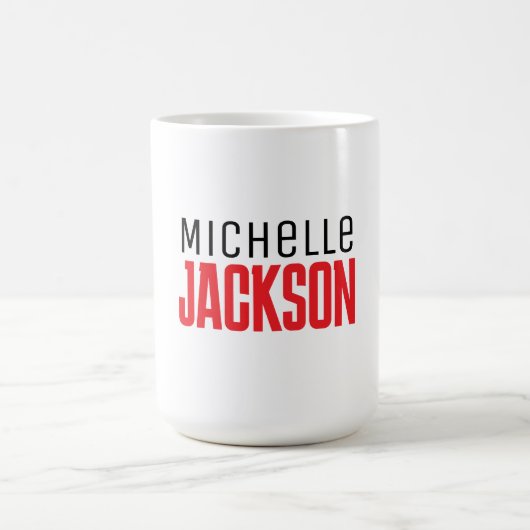 Minimalistische Schlichte Meldung Kaffeetasse (Mittel)