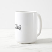 Minimalistische Schlichte Meldung Kaffeetasse (VorderseiteRechts)