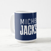 Minimalistische Schlichte Meldung Kaffeetasse (Vorderseite Links)