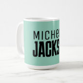 Minimalistische Schlichte Meldung Kaffeetasse (Vorderseite Links)