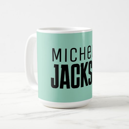 Minimalistische Schlichte Meldung Kaffeetasse (Vorderseite Links)