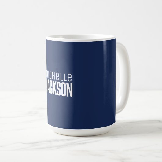 Minimalistische Schlichte Meldung Kaffeetasse (VorderseiteRechts)