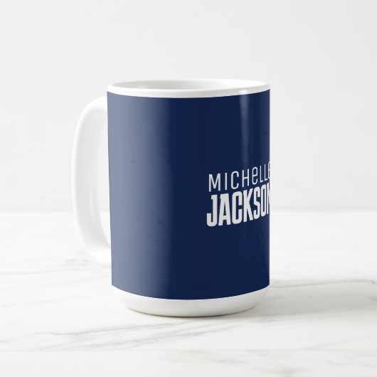 Minimalistische Schlichte Meldung Kaffeetasse (Vorderseite Links)