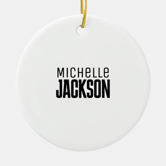 Minimalistische Schlichte Meldung Keramik Ornament (Vorne)