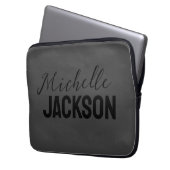 Minimalistische Schlichte Meldung Laptopschutzhülle (Vorderseite Links)