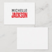 Minimalistische Schlichte Meldung Mitteilungskarte (Vorne/Hinten)