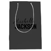 Minimalistische Schlichte Meldung Mittlere Geschenktüte (Vorderseite)