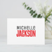 Minimalistische Schlichte Meldung RSVP Karte (Stehend Vorderseite)