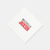 Minimalistische Schlichte Meldung Serviette (Ecke)