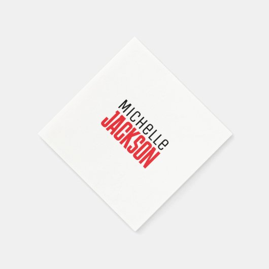 Minimalistische Schlichte Meldung Serviette (Ecke)