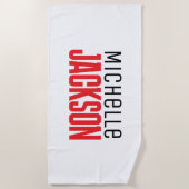 Minimalistische Schlichte Meldung Strandtuch (Vorderseite)