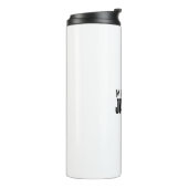 Minimalistische Schlichte Meldung Thermosbecher (Nach links gedreht)