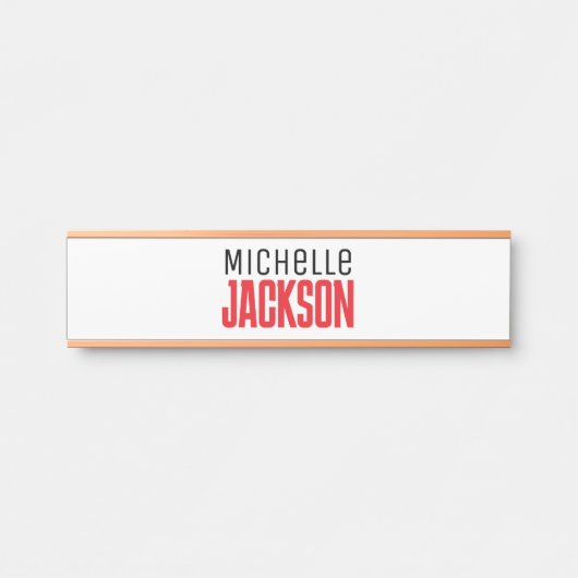 Minimalistische Schlichte Meldung Türschild (Vorderseite )