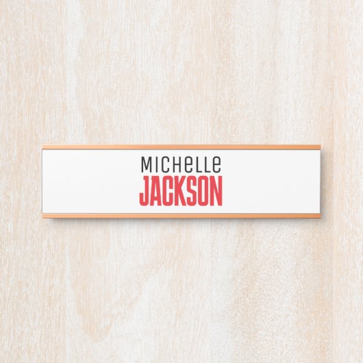 Minimalistische Schlichte Meldung Türschild (Vorderseite )