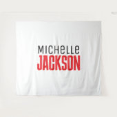 Minimalistische Schlichte Meldung Wandteppich (Vorderseite (Horizontal))