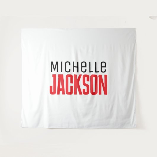 Minimalistische Schlichte Meldung Wandteppich (Vorderseite (Horizontal))