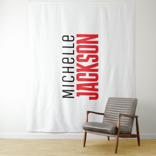 Minimalistische Schlichte Meldung Wandteppich (Beispiel)