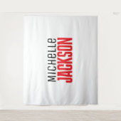 Minimalistische Schlichte Meldung Wandteppich (Vorderseite)