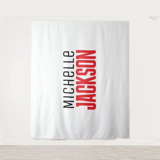 Minimalistische Schlichte Meldung Wandteppich (Vorderseite)