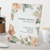 Minimalistische Schlichte, moderne Aquarellblume Sockelschild (In Situ)