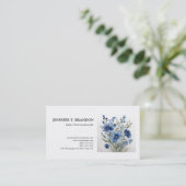 Minimalistische Schlichte, moderne Aquarellblume Visitenkarte (Stehend Vorderseite)