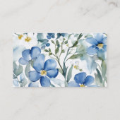 Minimalistische Schlichte, moderne Aquarellblume Visitenkarte (Rückseite)