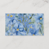 Minimalistische Schlichte, moderne Aquarellblume Visitenkarte (Rückseite)