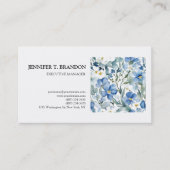 Minimalistische Schlichte, moderne Aquarellblume Visitenkarte (Vorderseite)