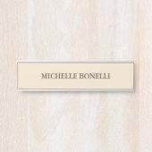 Minimalistische Schlichte, moderne Champagnerfarbe Türschild (Vorderseite )