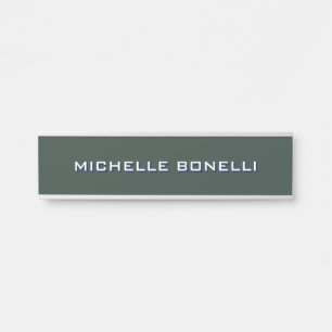 Minimalistische Schlichte moderne keltische Grün Türschild