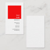 Minimalistische Schlichte moderne Linde Rot Weiß Visitenkarte (Vorne/Hinten)