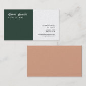 Minimalistische Schlichte, moderne Premium Pearl Visitenkarte (Vorne/Hinten)