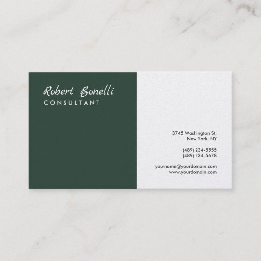 Minimalistische Schlichte, moderne Premium Pearl Visitenkarte (Vorderseite)