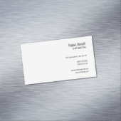 Minimalistische Schlichte, moderne Standardgröße Magnetische Visitenkarte (Beispiel)